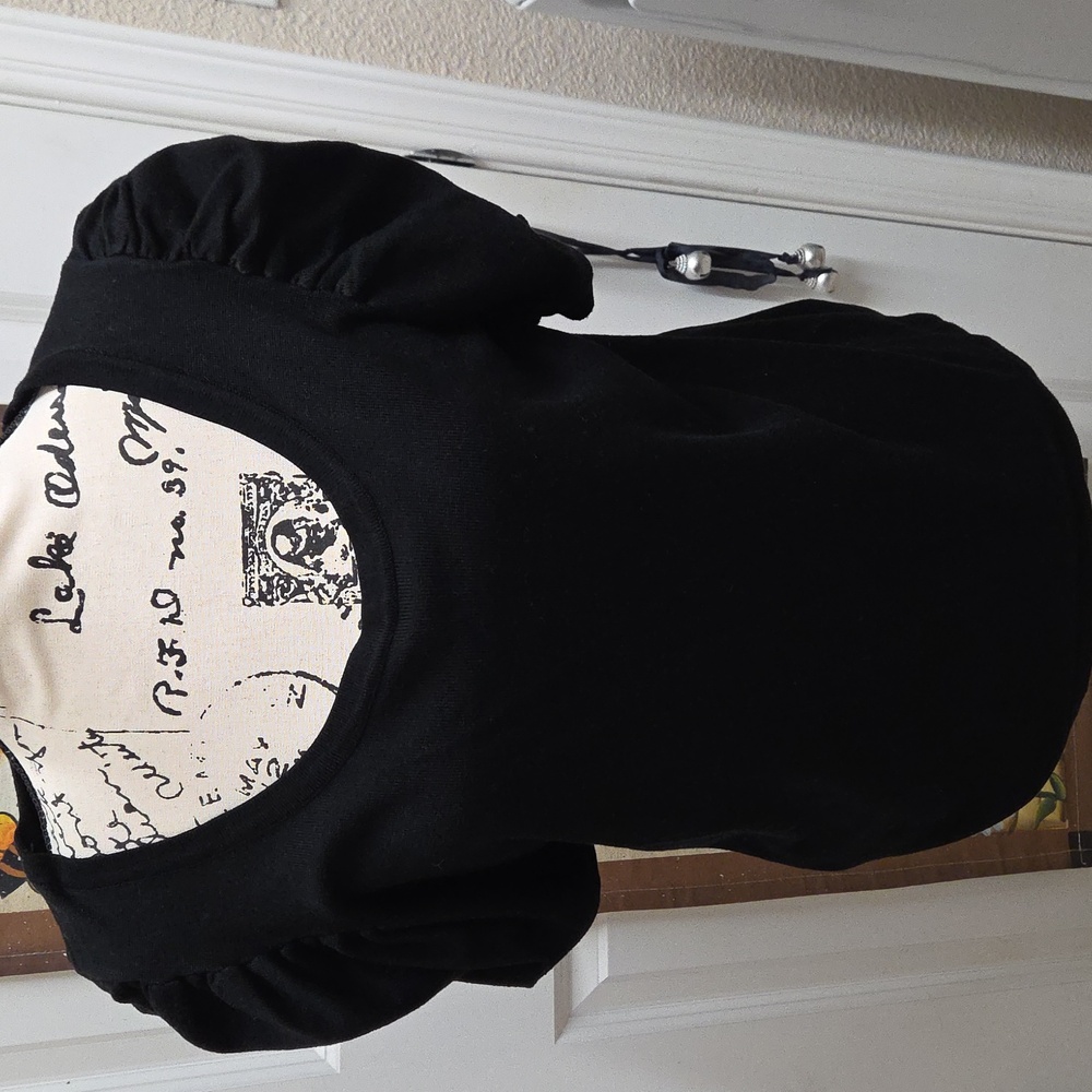 Black Puff Sleeve Top
